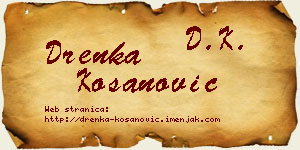 Drenka Kosanović vizit kartica